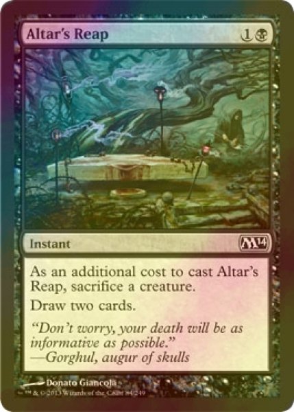 画像1: [FOIL] 祭壇の刈り取り/Altar's Reap 【英語版】 [M14-黒C] (1)