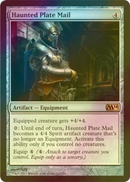 画像1: [FOIL] 憑依された板金鎧/Haunted Plate Mail 【英語版】 [M14-灰R] (1)