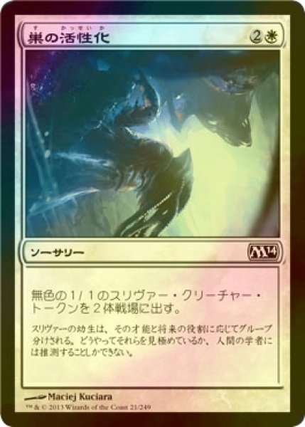 画像1: [FOIL] 巣の活性化/Hive Stirrings 【日本語版】 [M14-白C] (1)