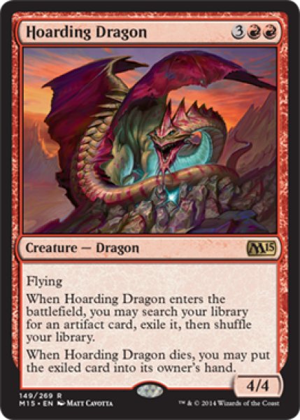 画像1: 溜め込むドラゴン/Hoarding Dragon 【英語版】 [M15-赤R] (1)
