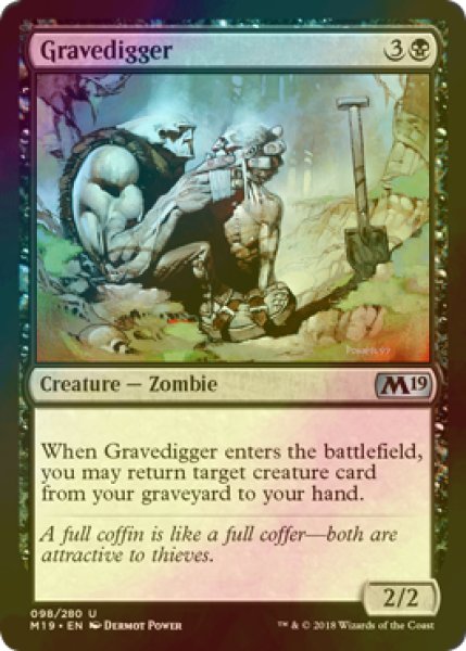 画像1: [FOIL] グレイブディガー/Gravedigger 【英語版】 [M19-黒U] (1)