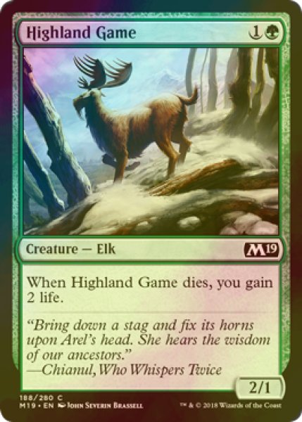 画像1: [FOIL] 高地の獲物/Highland Game 【英語版】 [M19-緑C] (1)