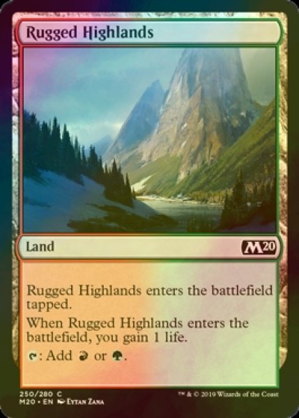 画像1: [FOIL] 岩だらけの高地/Rugged Highlands 【英語版】 [M20-土地C] (1)