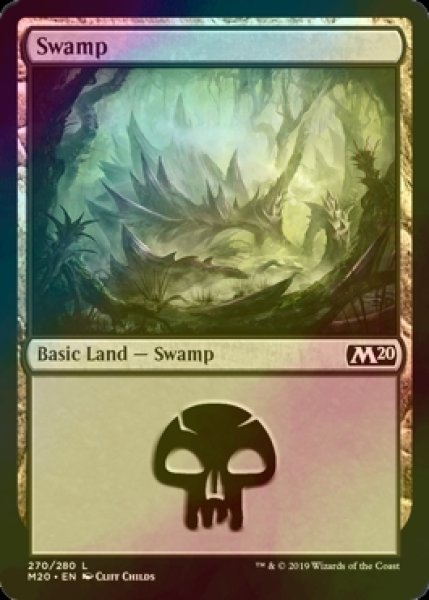 画像1: [FOIL] 沼/Swamp No.270 【英語版】 [M20-土地C] (1)