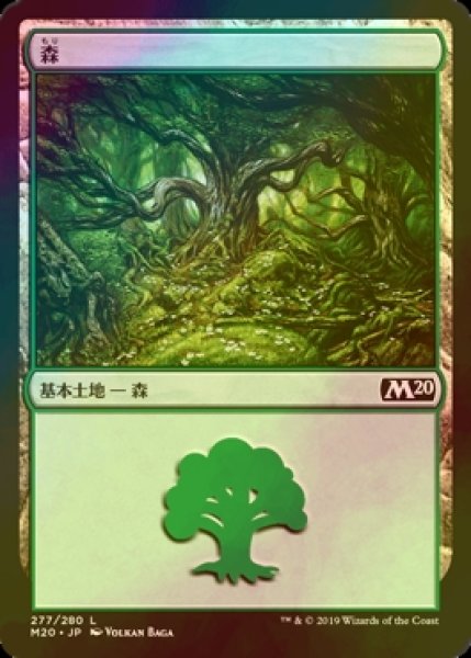 画像1: [FOIL] 森/Forest No.277 【日本語版】 [M20-土地C] (1)