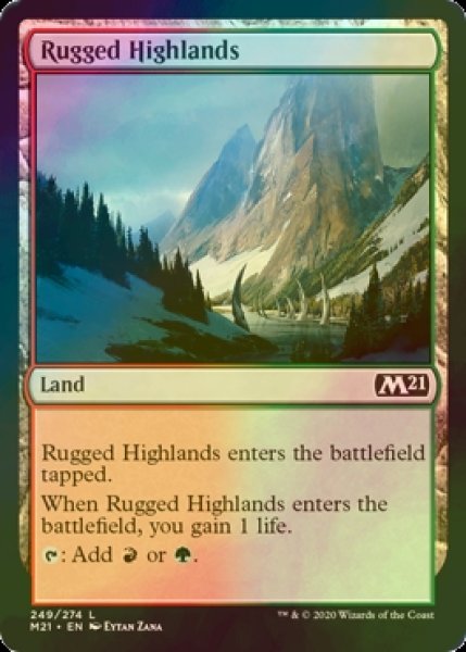 画像1: [FOIL] 岩だらけの高地/Rugged Highlands 【英語版】 [M21-土地C] (1)