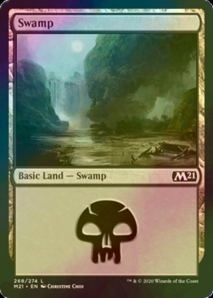 画像1: [FOIL] 沼/Swamp No.268 【英語版】 [M21-土地C] (1)