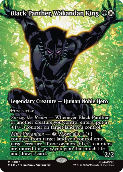 画像1: ワカンダの王、ブラック・パンサー/Black Panther, Wakandan King (全面アート版) 【英語版】 [MAR-金MR] (1)
