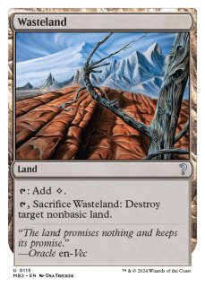 初版　不毛の大地×2枚 不毛の大地/Wasteland - シングルスター