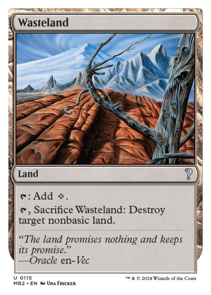 画像1: 不毛の大地/Wasteland (白枠) 【英語版】 [MB2-土地U] (1)