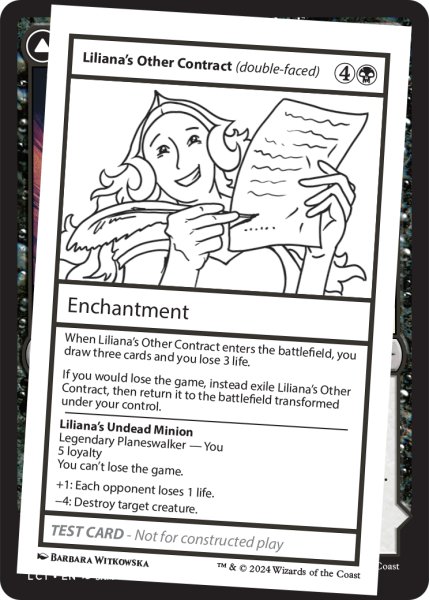 画像1: Liliana's Other Contract (double-faced) 【英語版】 [MB2-Playtest] (1)