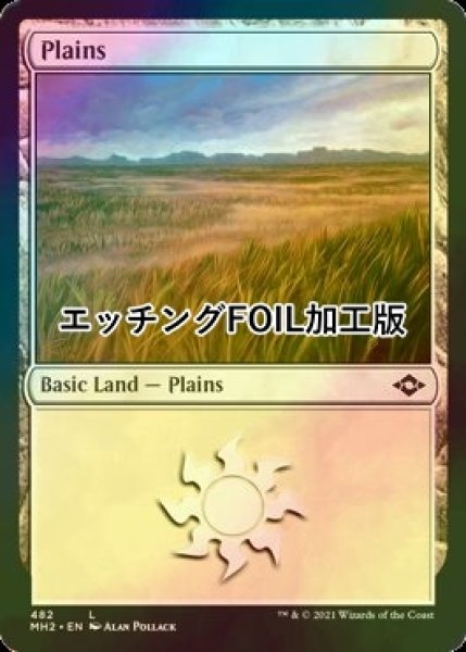 画像1: [FOIL] 平地/Plains No.482 (エッチング仕様) 【英語版】 [MH2-土地C] (1)