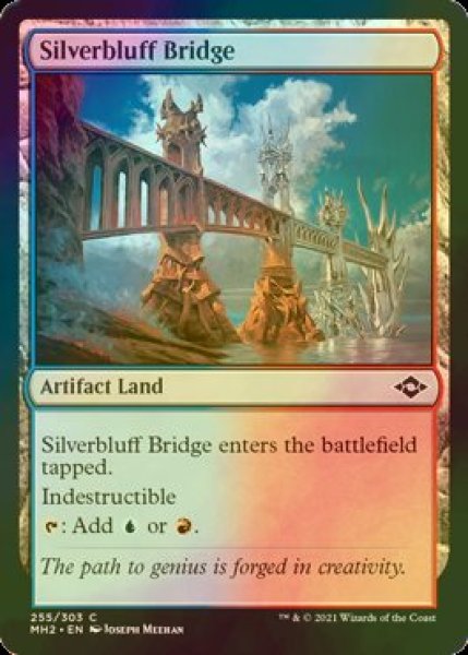 画像1: [FOIL] 銀色険の橋/Silverbluff Bridge 【英語版】 [MH2-土地C] (1)
