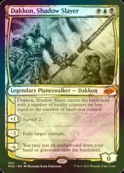 画像1: [FOIL] 影の処刑者、ダッコン/Dakkon, Shadow Slayer (スケッチ・海外産ブースター版) 【英語版】 [MH2-金MR] (1)