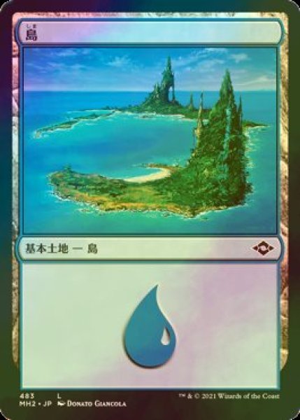 画像1: [FOIL] 島/Island No.483 【日本語版】 [MH2-土地C] (1)