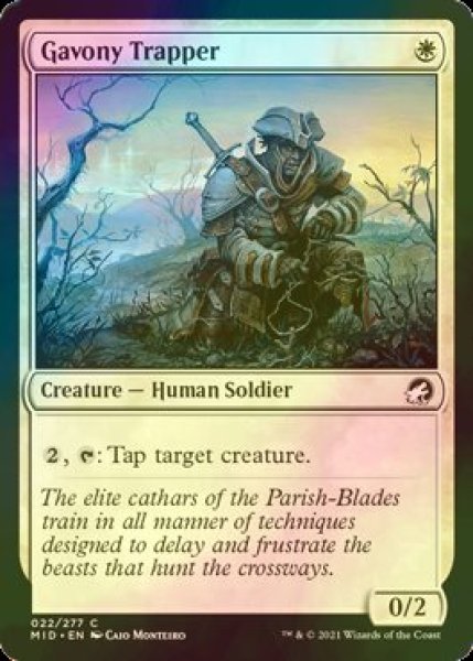画像1: [FOIL] ガヴォニーの罠師/Gavony Trapper 【英語版】 [MID-白C] (1)