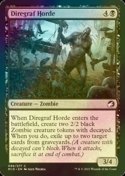 画像1: [FOIL] 戦墓の大群/Diregraf Horde 【英語版】 [MID-黒C] (1)