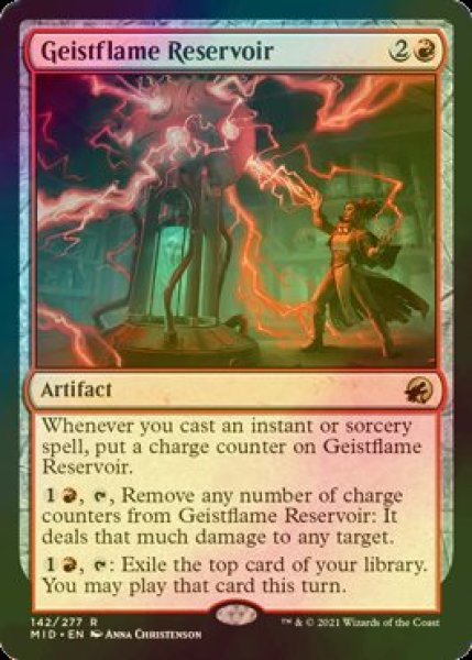 画像1: [FOIL] 霊炎貯蔵器/Geistflame Reservoir 【英語版】 [MID-赤R] (1)