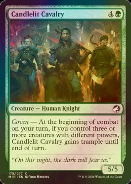 画像1: [FOIL] 蝋燭明かりの騎兵/Candlelit Cavalry 【英語版】 [MID-緑C] (1)