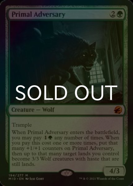 画像1: [FOIL] 原初の敵対者/Primal Adversary (海外産ブースター版) 【英語版】 [MID-緑MR] (1)