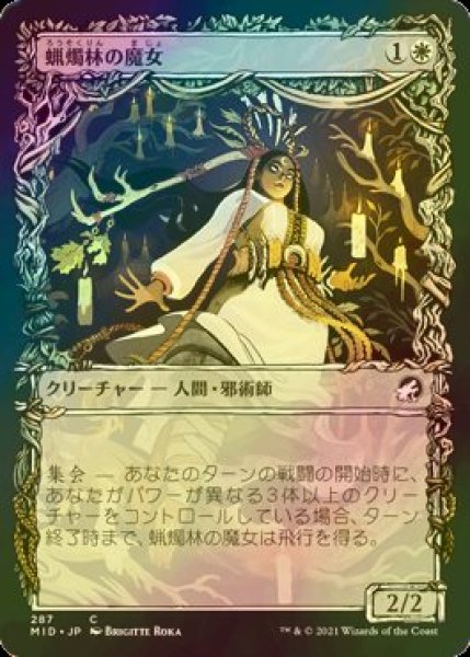 画像1: [FOIL] 蝋燭林の魔女/Candlegrove Witch (ショーケース版) 【日本語版】 [MID-白C] (1)