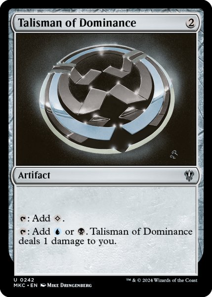 画像1: 威圧のタリスマン/Talisman of Dominance 【英語版】 [MKC-灰U] (1)
