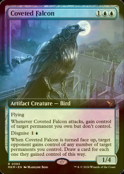 画像1: [FOIL] 切望の隼/Coveted Falcon (拡張アート版) 【英語版】 [MKM-青R] (1)
