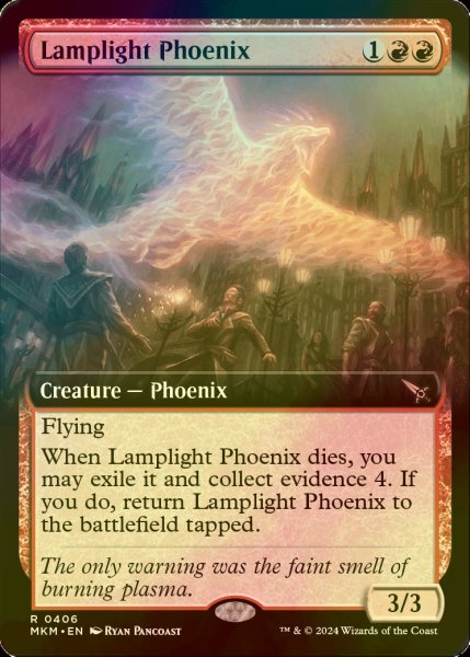 画像1: [FOIL] ランプ光のフェニックス/Lamplight Phoenix (拡張アート版) 【英語版】 [MKM-赤R] (1)