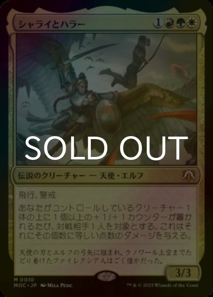 画像1: [FOIL] シャライとハラー/Shalai and Hallar (統率者デッキ版) 【日本語版】 [MOC-金MR] (1)