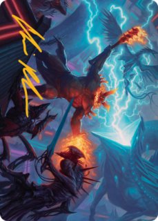 FOIL] 王国焦がしのヘルカイト/Realm-Scorcher Hellkite (拡張アート版