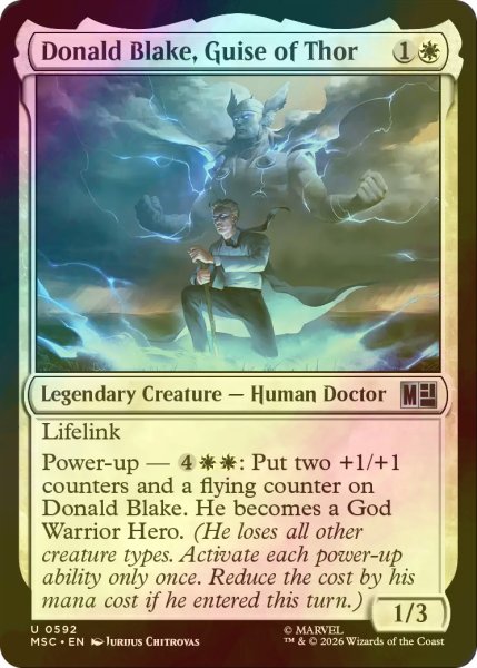 画像1: [FOIL] ソーの仮の姿、ドナルド・ブレイク/Donald Blake, Guise of Thor 【英語版】 [MSC-白U] (1)