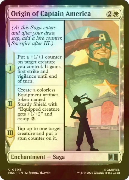 画像1: [FOIL] キャプテン・アメリカの原点/Origin of Captain America 【英語版】 [MSC-白U] (1)