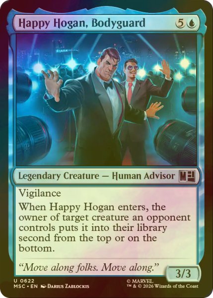 画像1: [FOIL] ボディガード、ハッピー・ホーガン/Happy Hogan, Bodyguard 【英語版】 [MSC-青U] (1)