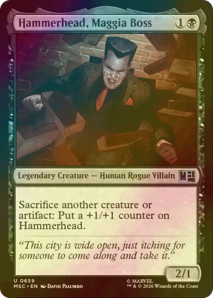 画像1: [FOIL] マギアのボス、ハンマーヘッド/Hammerhead, Maggia Boss 【英語版】 [MSC-黒U] (1)