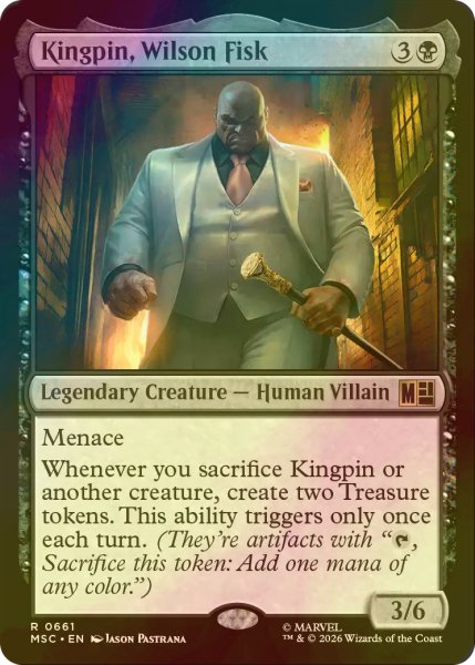 画像1: [FOIL] キングピン、ウィルソン・フィスク/Kingpin, Wilson Fisk 【英語版】 [MSC-黒R] (1)