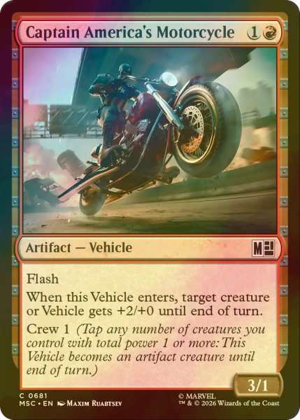 画像1: [FOIL] キャプテン・アメリカのバイク/Captain America's Motorcycle 【英語版】 [MSC-赤C] (1)