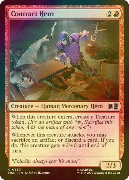 画像1: [FOIL] 契約ヒーロー/Contract Hero 【英語版】 [MSC-赤C] (1)