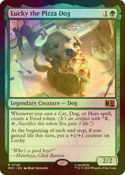 画像1: [FOIL] ピザ犬ラッキー/Lucky the Pizza Dog 【英語版】 [MSC-緑R] (1)