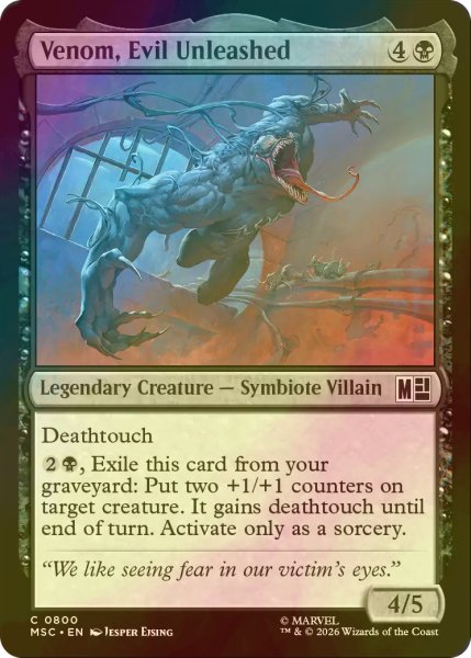 画像1: [FOIL] 解き放たれた邪悪、ヴェノム/Venom, Evil Unleashed 【英語版】 [MSC-黒C] (1)