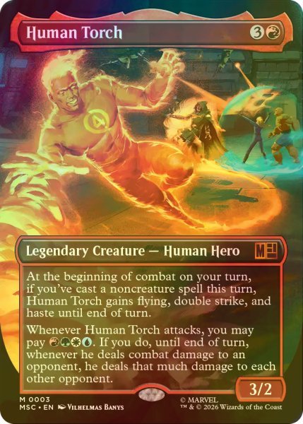 画像1: [FOIL] ヒューマン・トーチ/Human Torch (全面アート版) 【英語版】 [MSC-赤MR] (1)