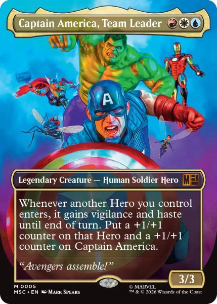 画像1: チームのリーダー、キャプテン・アメリカ/Captain America, Team Leader (全面アート版) 【英語版】 [MSC-金MR] (1)
