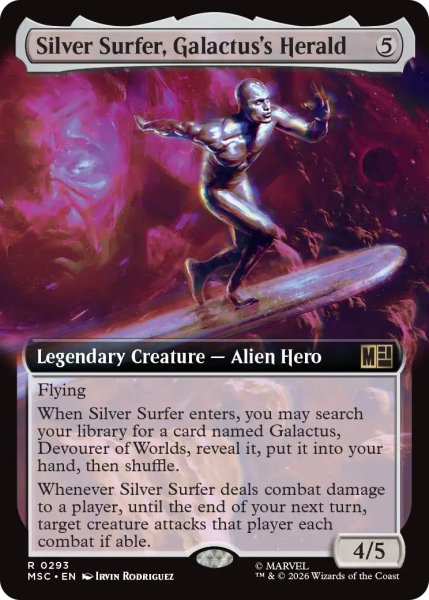 画像1: ギャラクタスのヘラルド、シルバーサーファー/Silver Surfer, Galactus's Herald (拡張アート版) 【英語版】 [MSC-無R] (1)