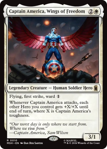 画像1: 自由の翼、キャプテン・アメリカ/Captain America, Wings of Freedom 【英語版】 [MSH-白R] (1)