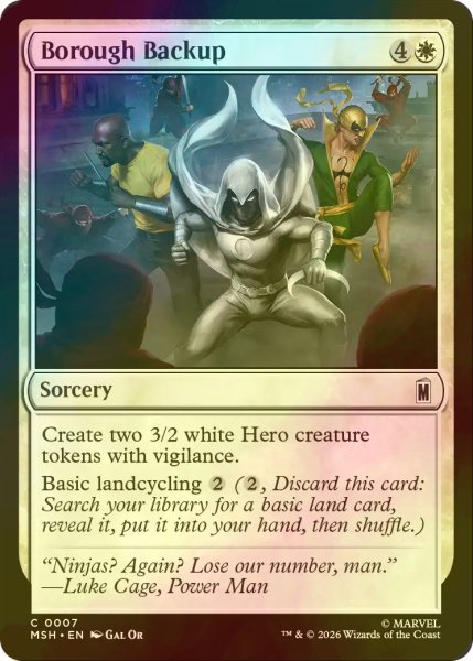 画像1: [FOIL] ボローの増援/Borough Backup 【英語版】 [MSH-白C] (1)