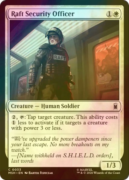 画像1: [FOIL] ラフトの警備員/Raft Security Officer 【英語版】 [MSH-白C] (1)