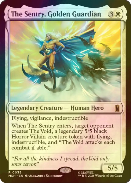 画像1: [FOIL] 金色の守護者、セントリー/The Sentry, Golden Guardian 【英語版】 [MSH-白R] (1)