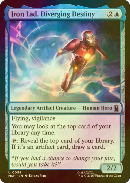 画像1: [FOIL] 分かたれた未来、アイアンラッド/Iron Lad, Diverging Destiny 【英語版】 [MSH-青U] (1)