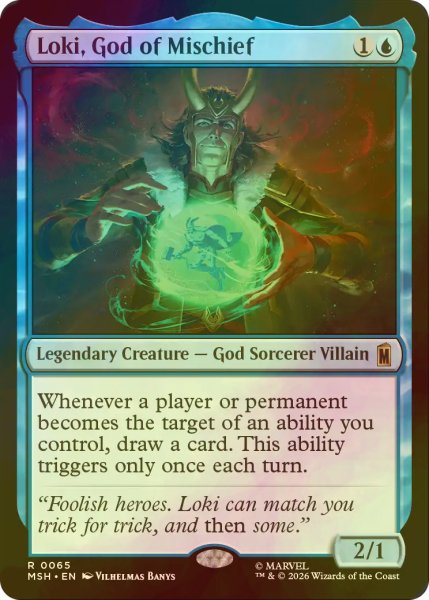 画像1: [FOIL] 悪戯の神、ロキ/Loki, God of Mischief 【英語版】 [MSH-青R] (1)