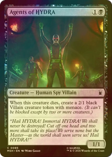 画像1: [FOIL] ヒドラのエージェント/Agents of HYDRA 【英語版】 [MSH-黒C] (1)