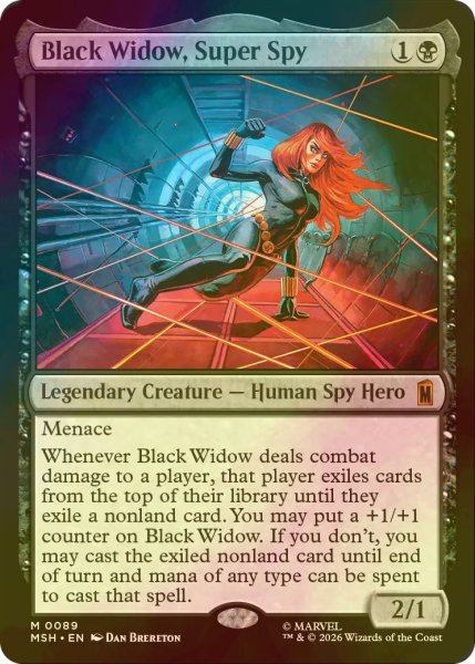 画像1: [FOIL] スーパースパイ、ブラック・ウィドウ/Black Widow, Super Spy 【英語版】 [MSH-黒MR] (1)